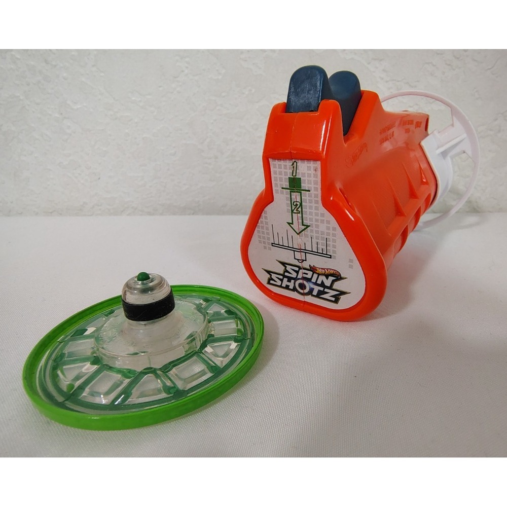 Mattel Hot Wheels Spin Shotz Disc Launcher w/ Green Spinning Disc 2012 - Works